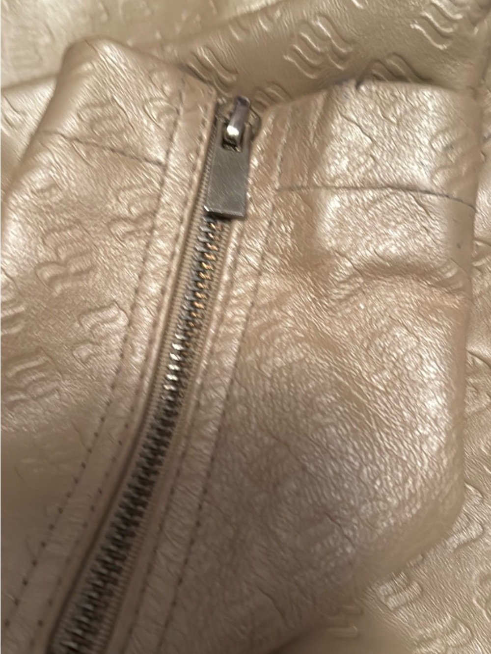 Rocawear Shimmery Gold Vintage Leather Jacket - Picture 13 of 16